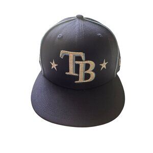 New Era 59FIFTY Tampa Bay Rays 2019 ASG Fitted Cap 7 3/8 Navy/Gold Polyester MLB